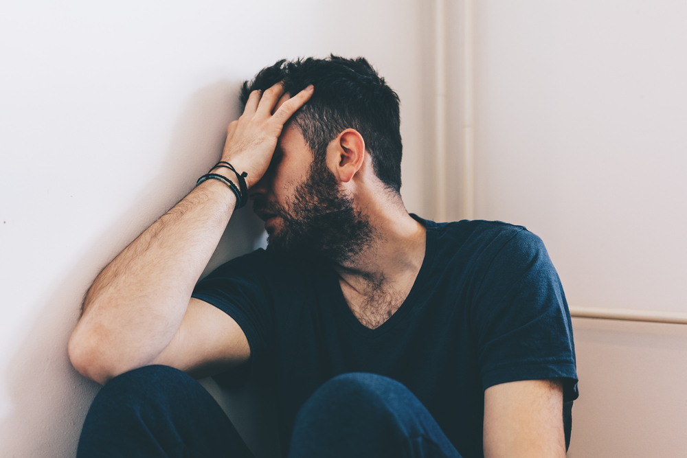 Addict feeling terrible.