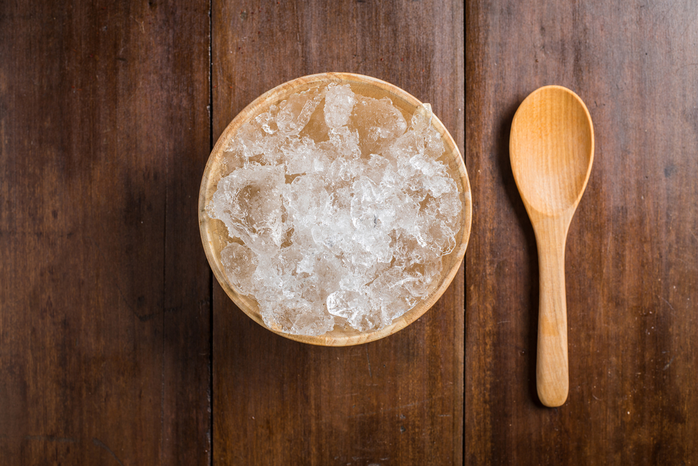 Ice bowl with spoon.