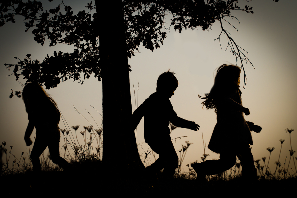 Running children.